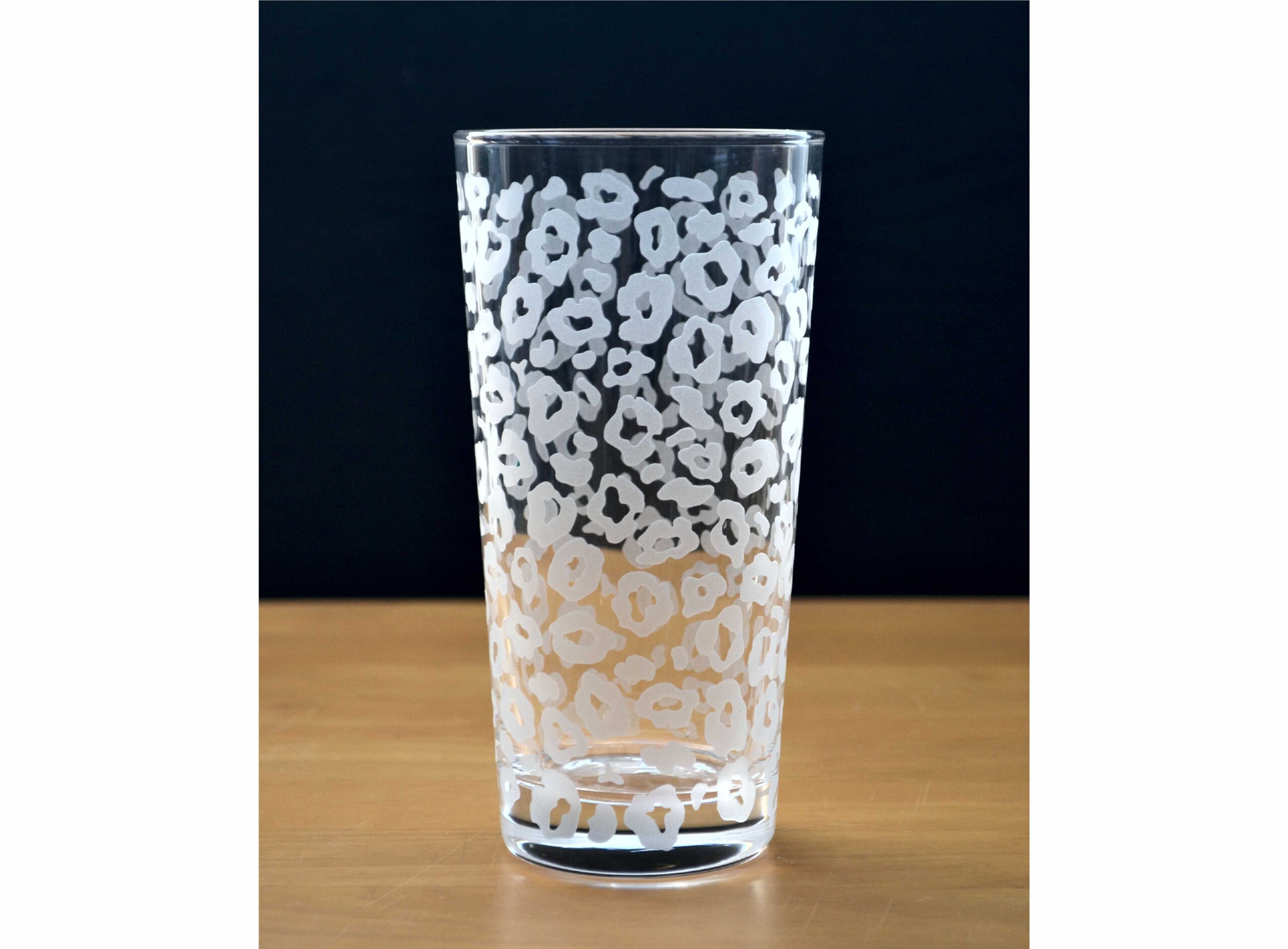 ヒョウ柄タンブラーグラス・クリア